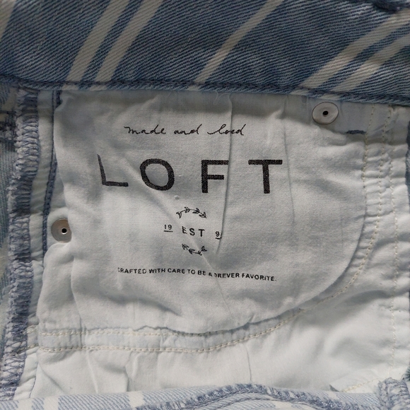 Loft Striped Jean Skirt - Picture 8 of 9